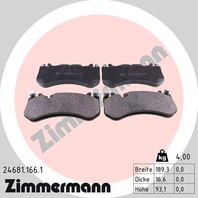 Zimmermann 24681.166.1 - Piduriklotsi komplekt,ketaspidur parts5.com