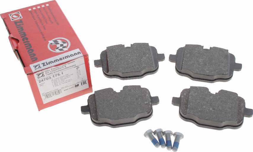 Zimmermann 24703.175.1 - Brake Pad Set, disc brake parts5.com