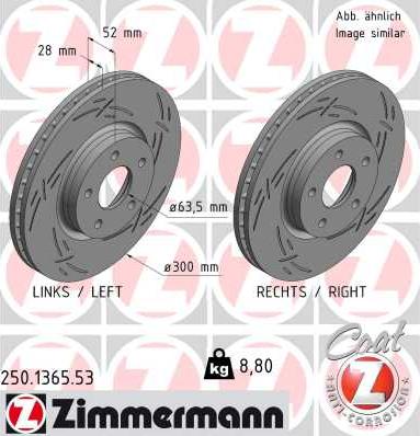 Zimmermann 250.1365.53 - Brake Disc parts5.com