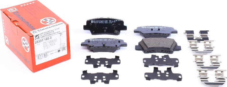 Zimmermann 25337.160.2 - Brake Pad Set, disc brake parts5.com