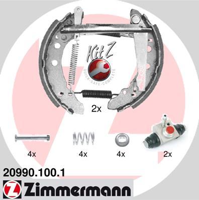 Zimmermann 20990.100.1 - Juego de zapatas de frenos parts5.com