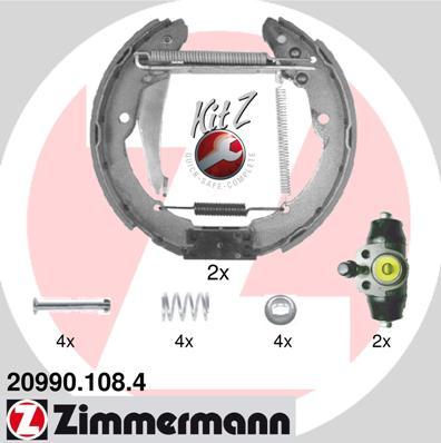 Zimmermann 20990.108.4 - Juego de zapatas de frenos parts5.com