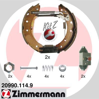 Zimmermann 20990.114.9 - Комплект спирачна челюст parts5.com