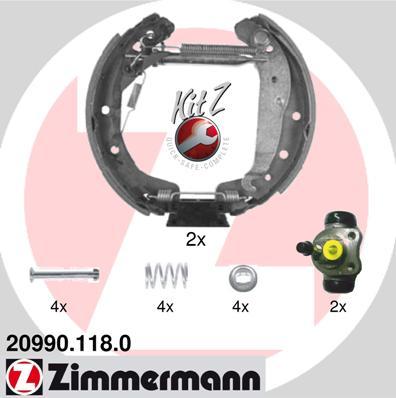 Zimmermann 20990.118.0 - Jeu de mâchoires de frein parts5.com