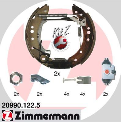 Zimmermann 20990.122.5 - Sada brzdových čeľustí parts5.com