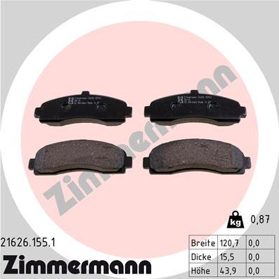 Zimmermann 21626.155.1 - Jarrupala, levyjarru parts5.com