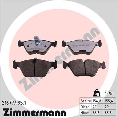 Zimmermann 21677.995.1 - Set placute frana,frana disc parts5.com