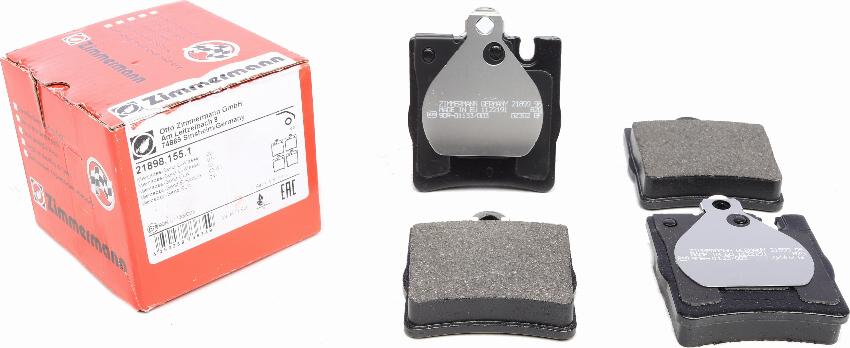 Zimmermann 21898.155.1 - Brake Pad Set, disc brake parts5.com