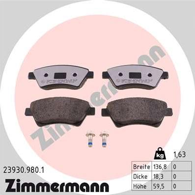 Zimmermann 23930.980.1 - Jarrupala, levyjarru parts5.com