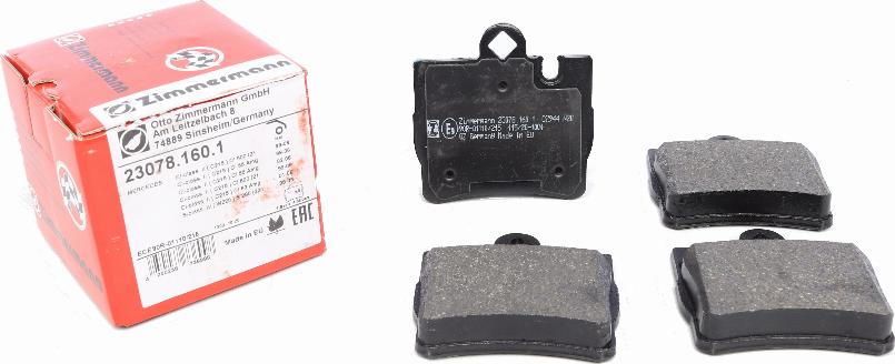 Zimmermann 23078.160.1 - Brake Pad Set, disc brake parts5.com