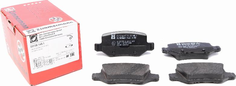 Zimmermann 23138.145.1 - Bremsbelagsatz, Scheibenbremse parts5.com