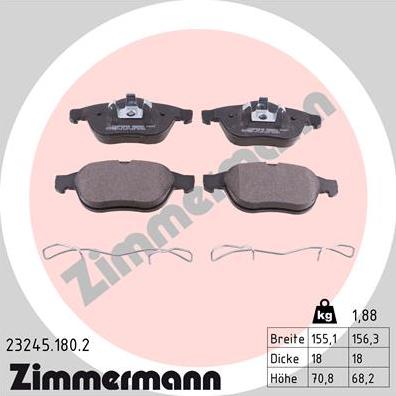 Zimmermann 23245.180.2 - Piduriklotsi komplekt,ketaspidur parts5.com