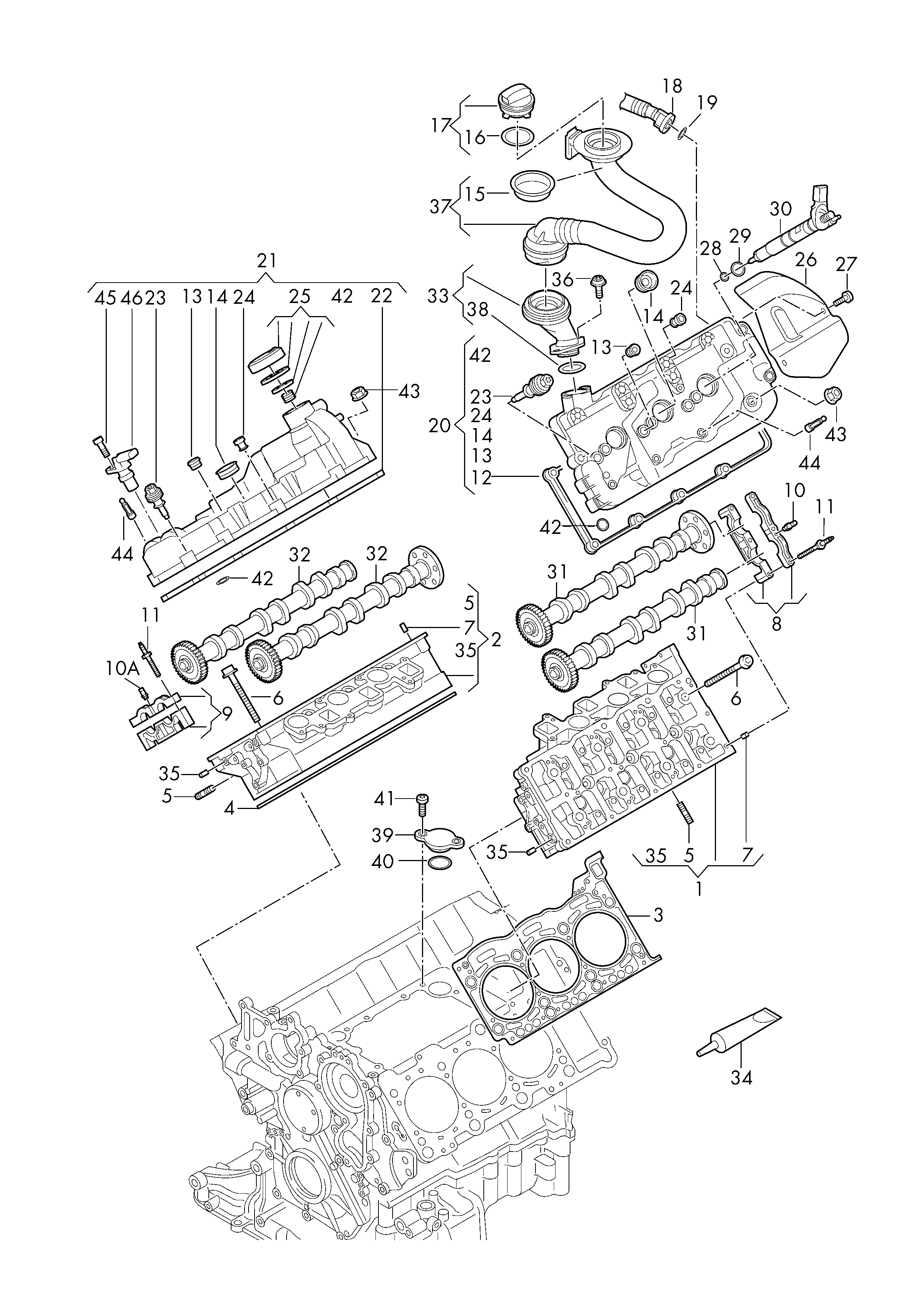 Seat 059 103 483 AE - Junta, tapa de culata de cilindro parts5.com