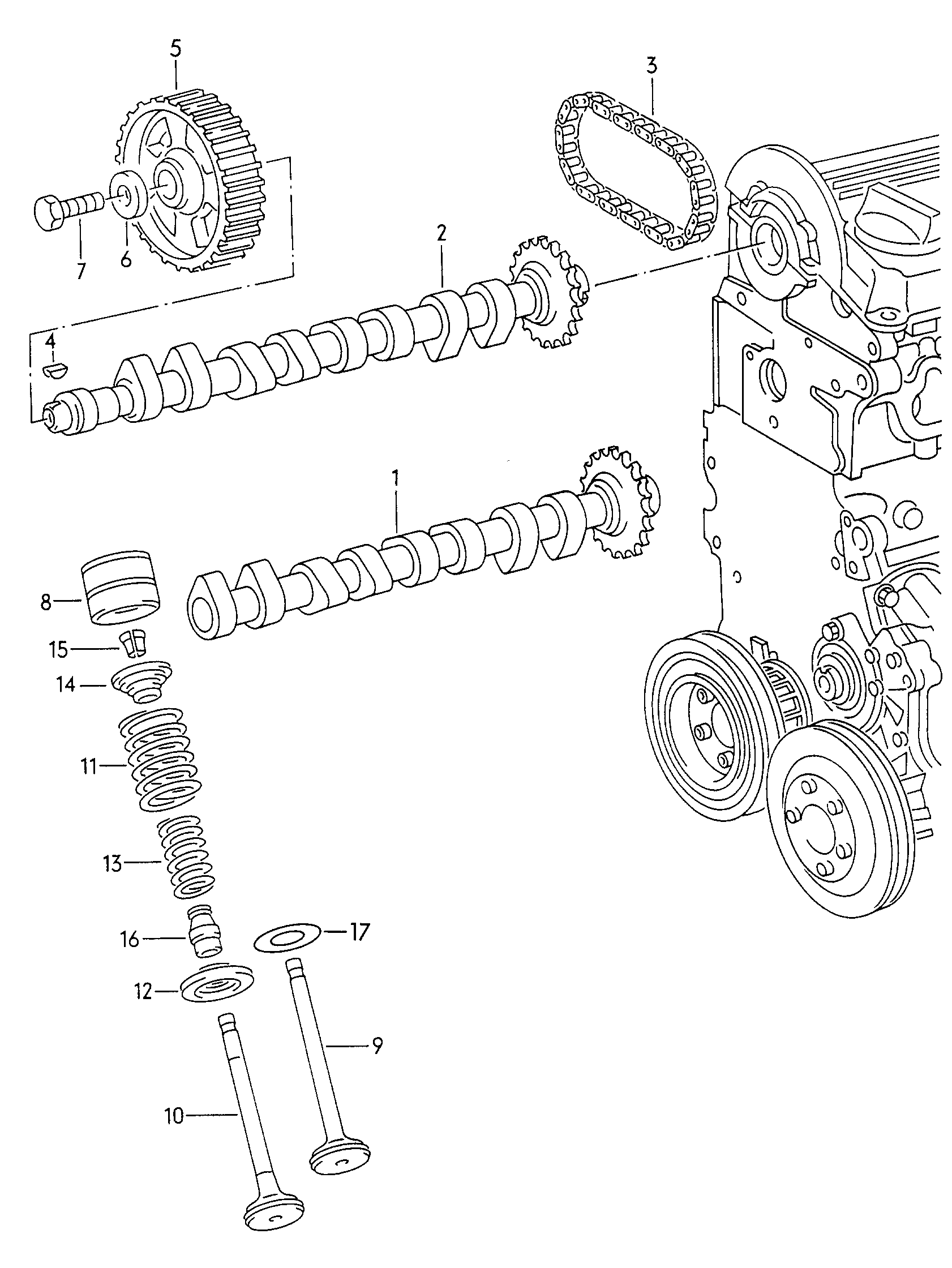 VW 027 109 675 - Гумичка на клапан, уплътн. пръстен, стъбло на кл. parts5.com