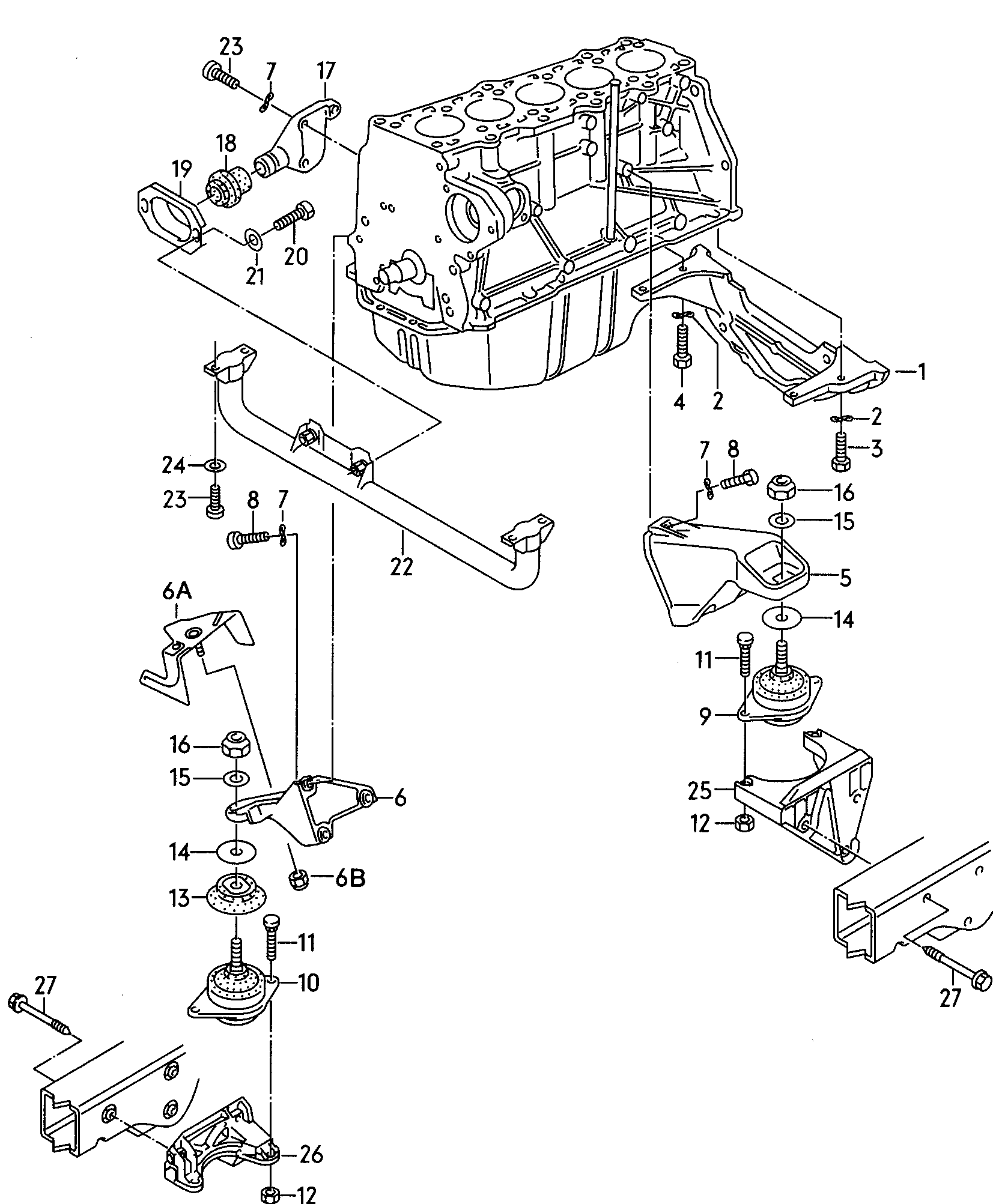 VW 8D0 199 339 P - Felfüggesztés, motor parts5.com