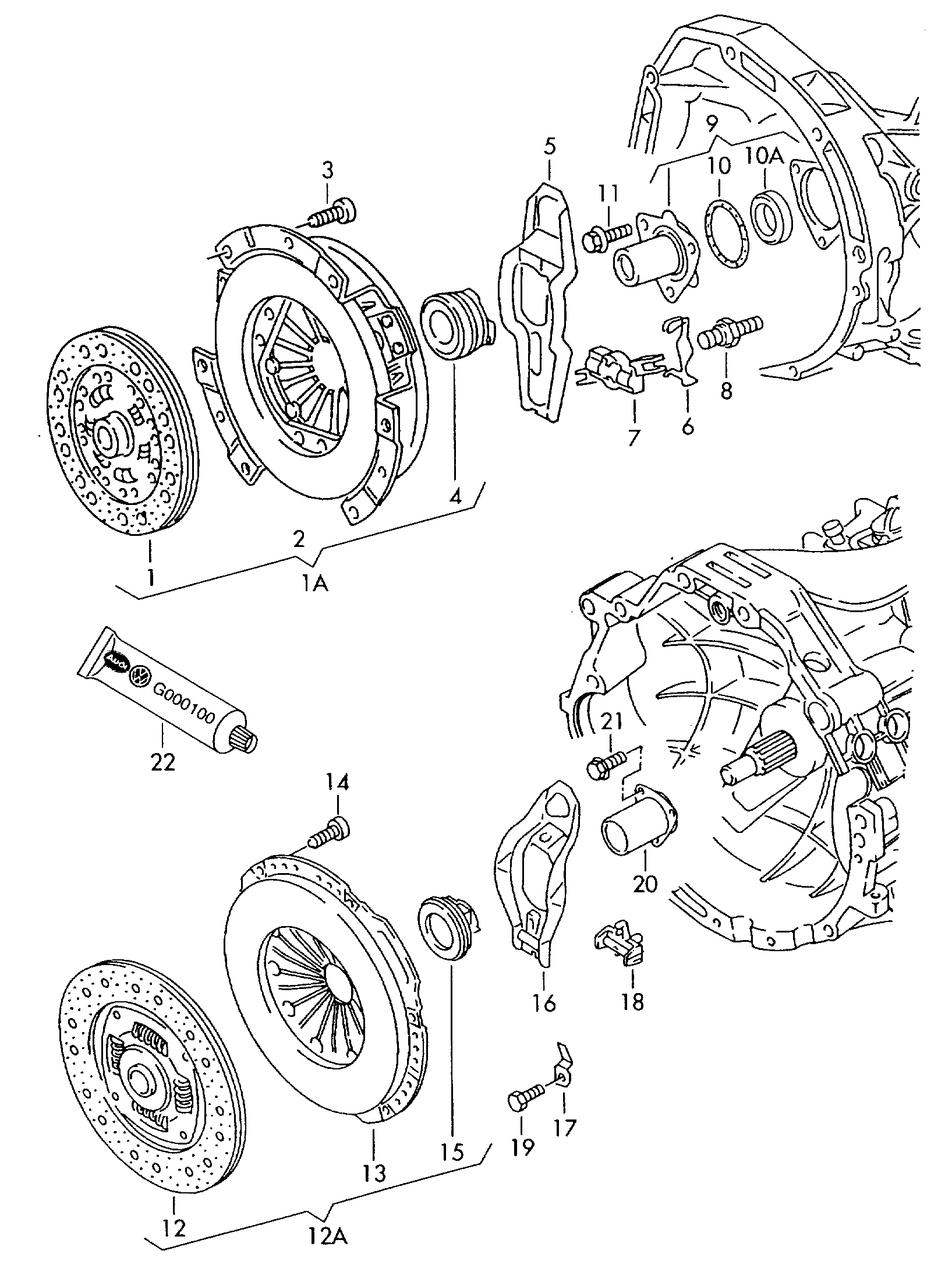 VW (SVW) 012 141 165 E - Clutch Release Bearing parts5.com