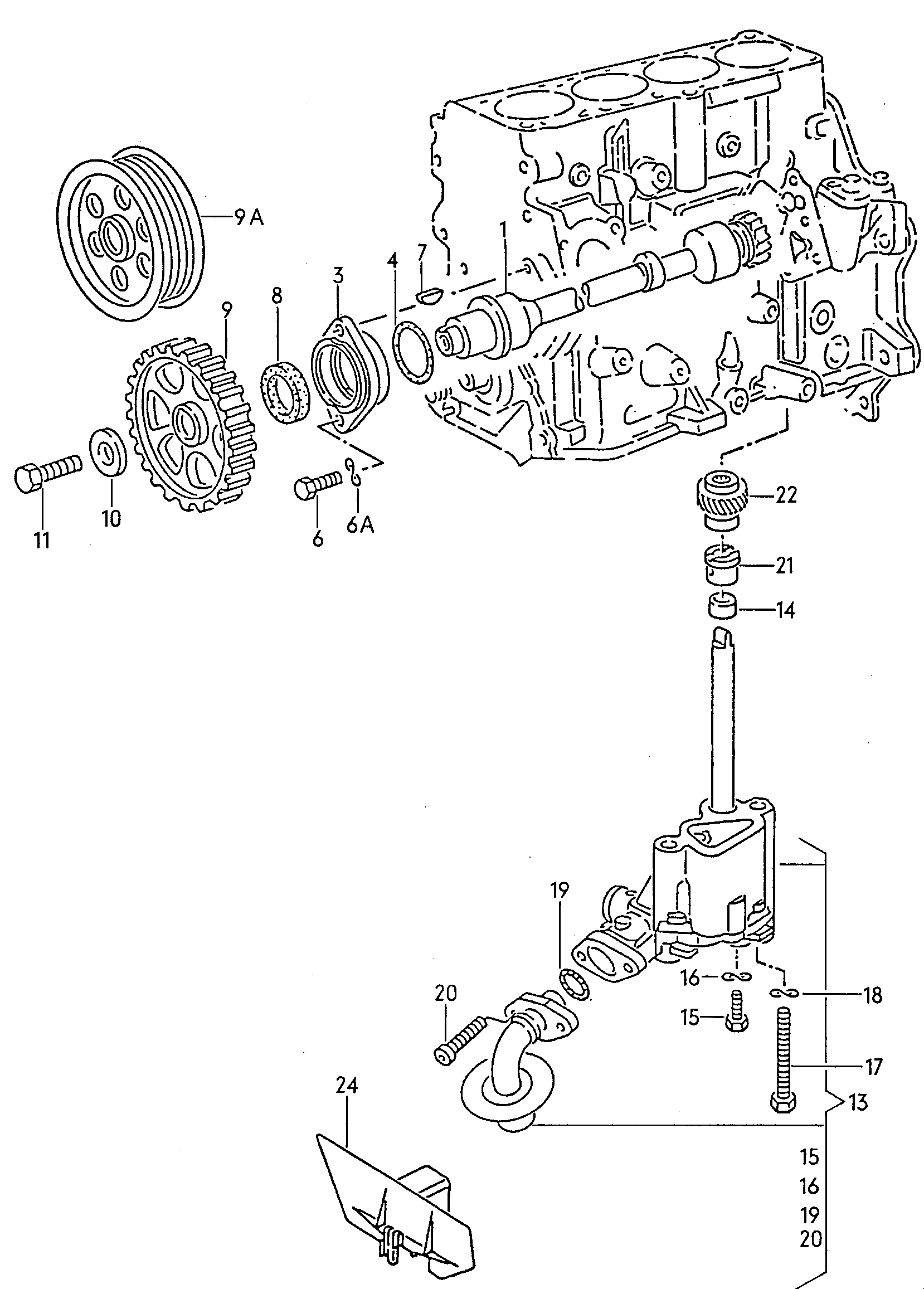 VW N  0101371 - Roata dintata, ax cu came parts5.com