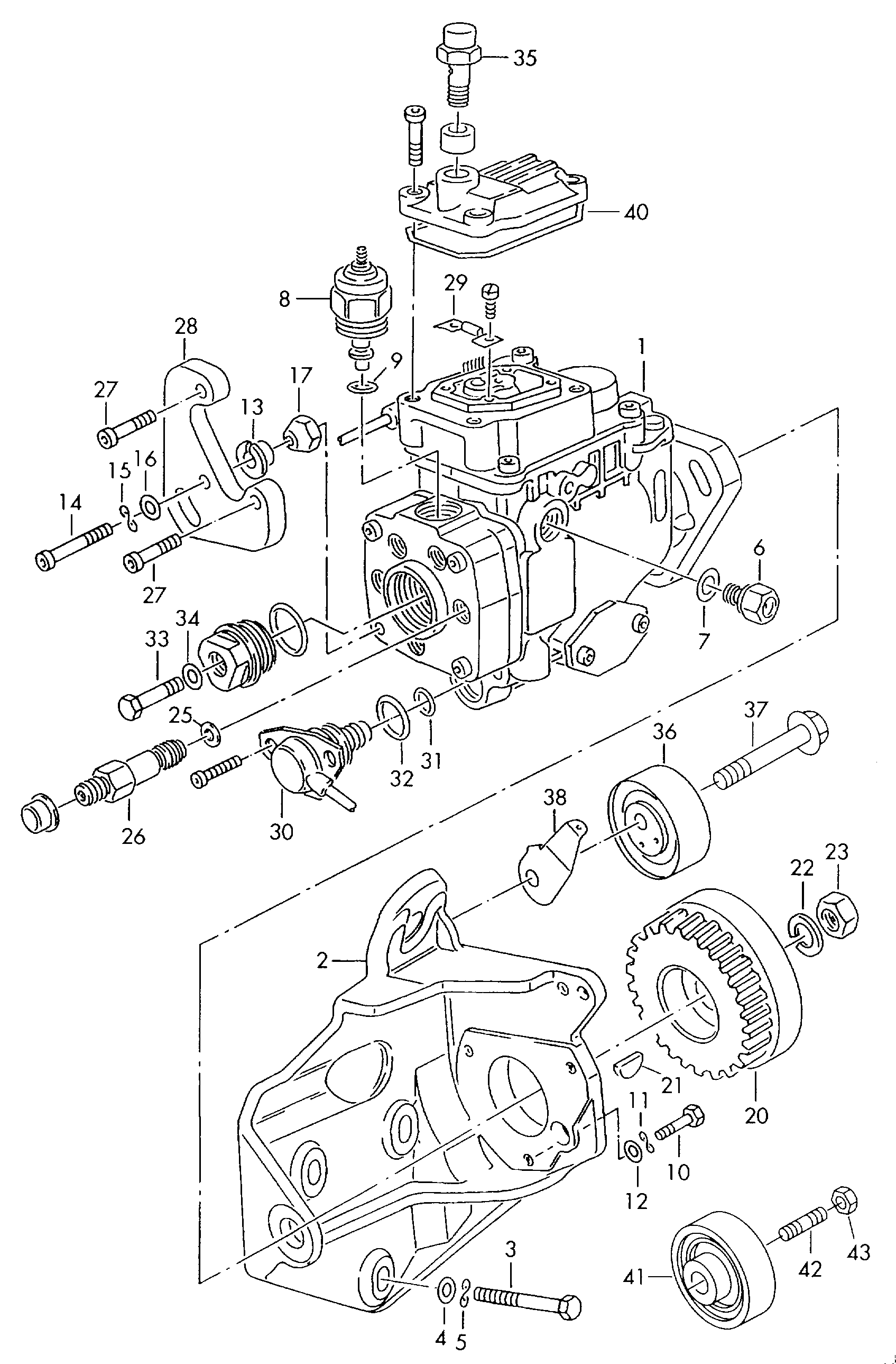 VW 046 130 195 D - Deflection / Guide Pulley, timing belt parts5.com