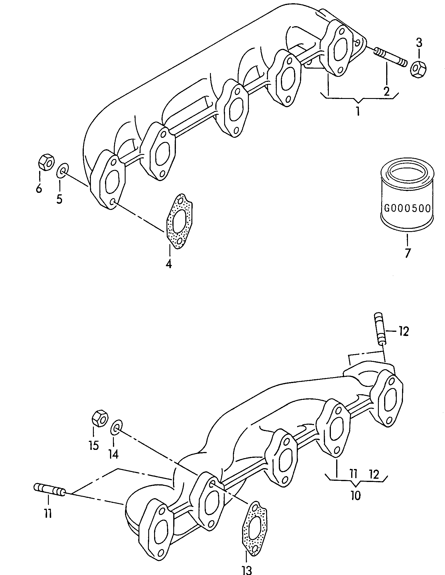 Seat 026 129 589 A - Комплект гарнитури, изпускателен колектор parts5.com