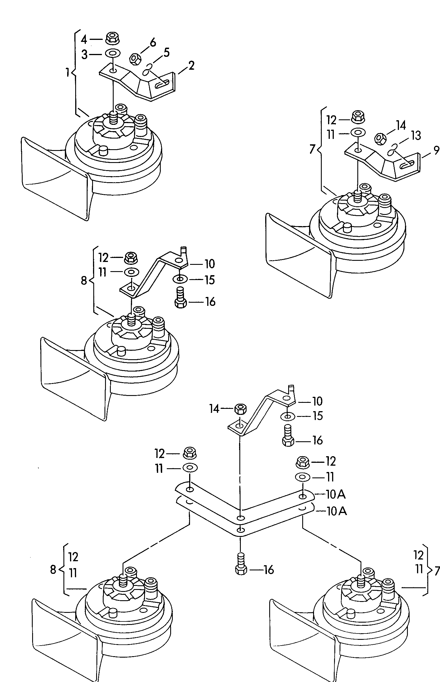 AUDI 893 951 223 - Air Horn parts5.com