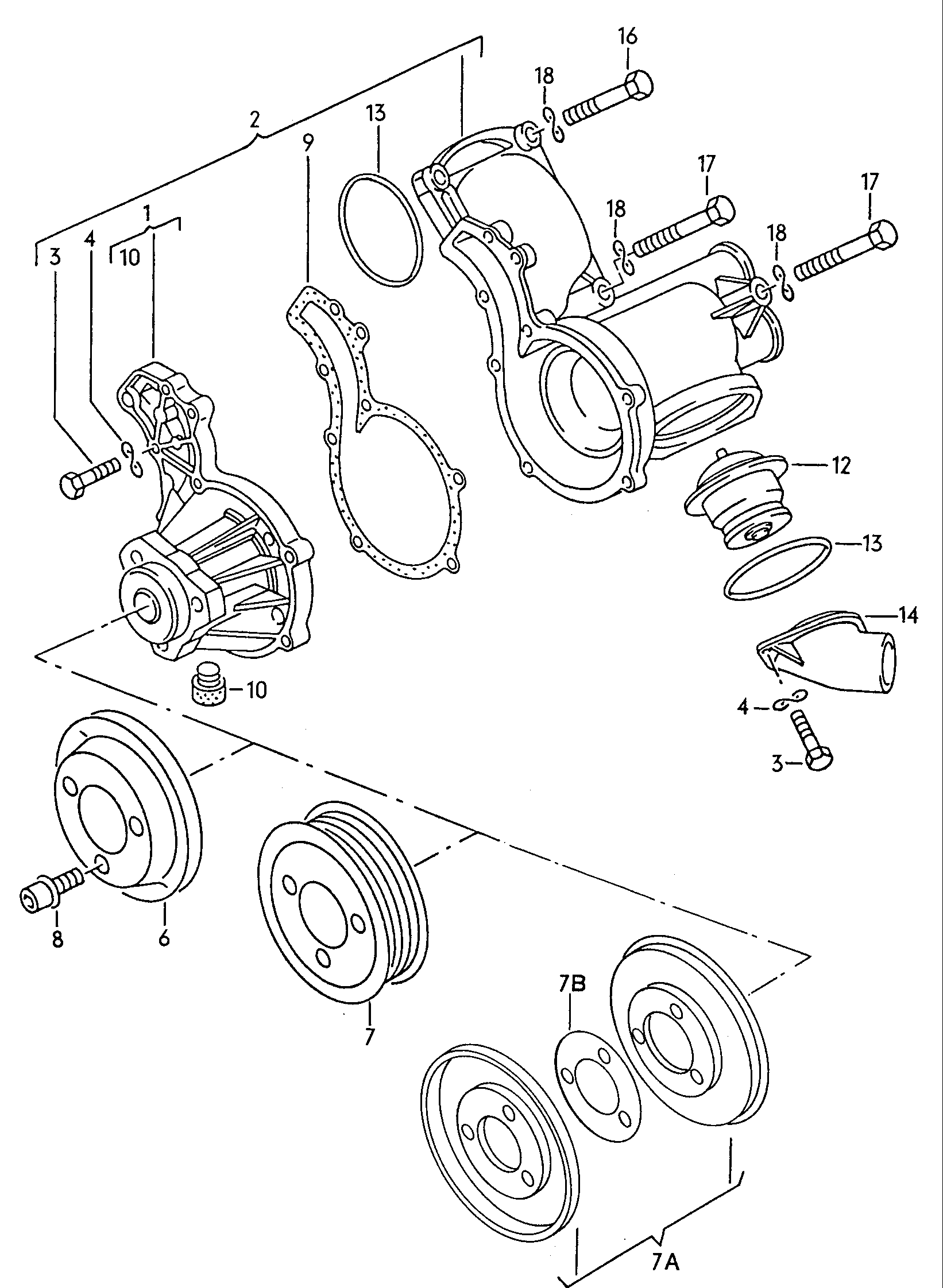 AUDI 037 121 005 C - Vesipumppu parts5.com