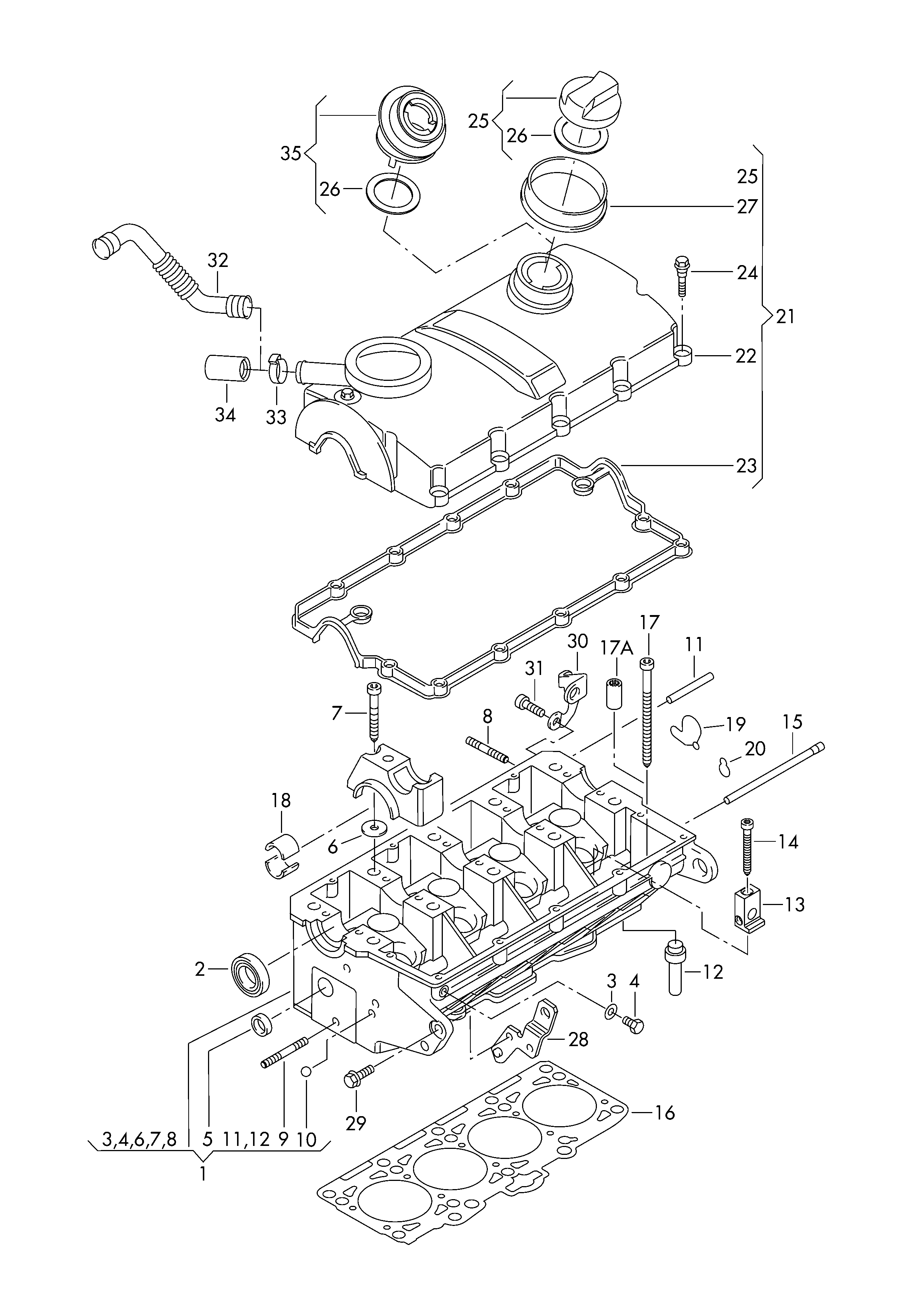 AUDI 038 103 469 AA - Прокладка, крышка головки цилиндра parts5.com