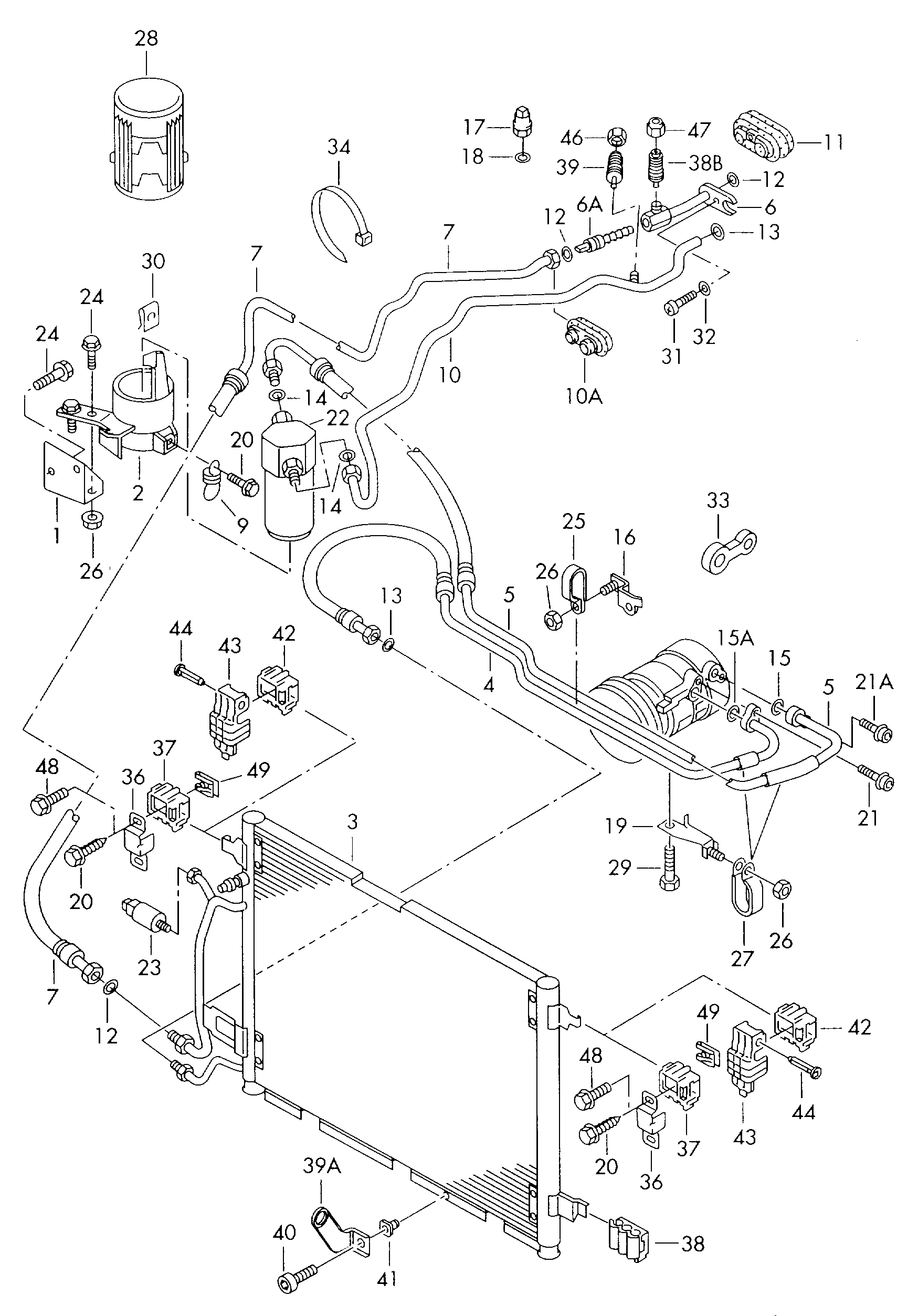 AUDI 8D0260403H - Condensator, climatizare parts5.com