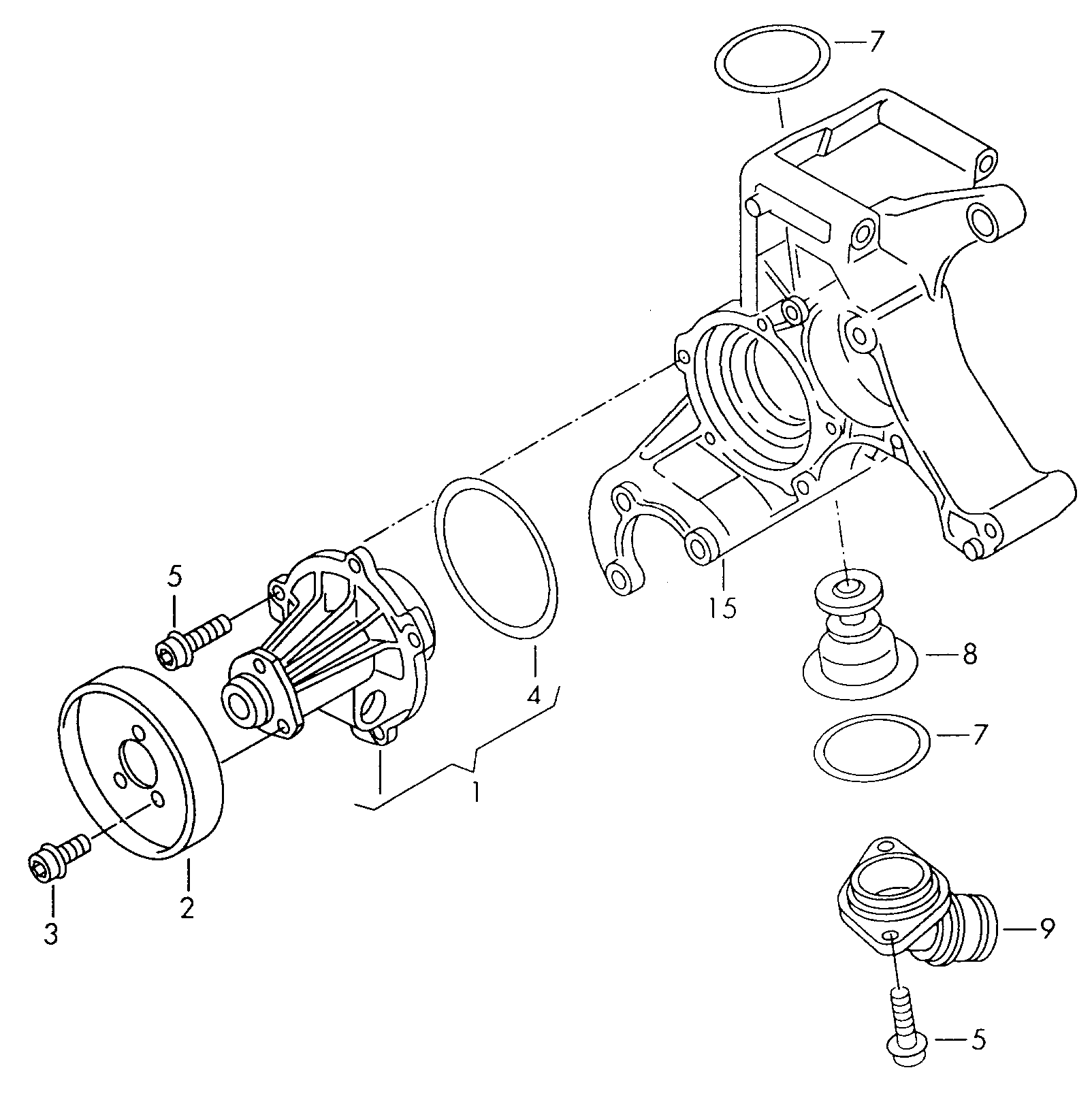 AUDI 048 121 121 B - Příruba chladiva parts5.com