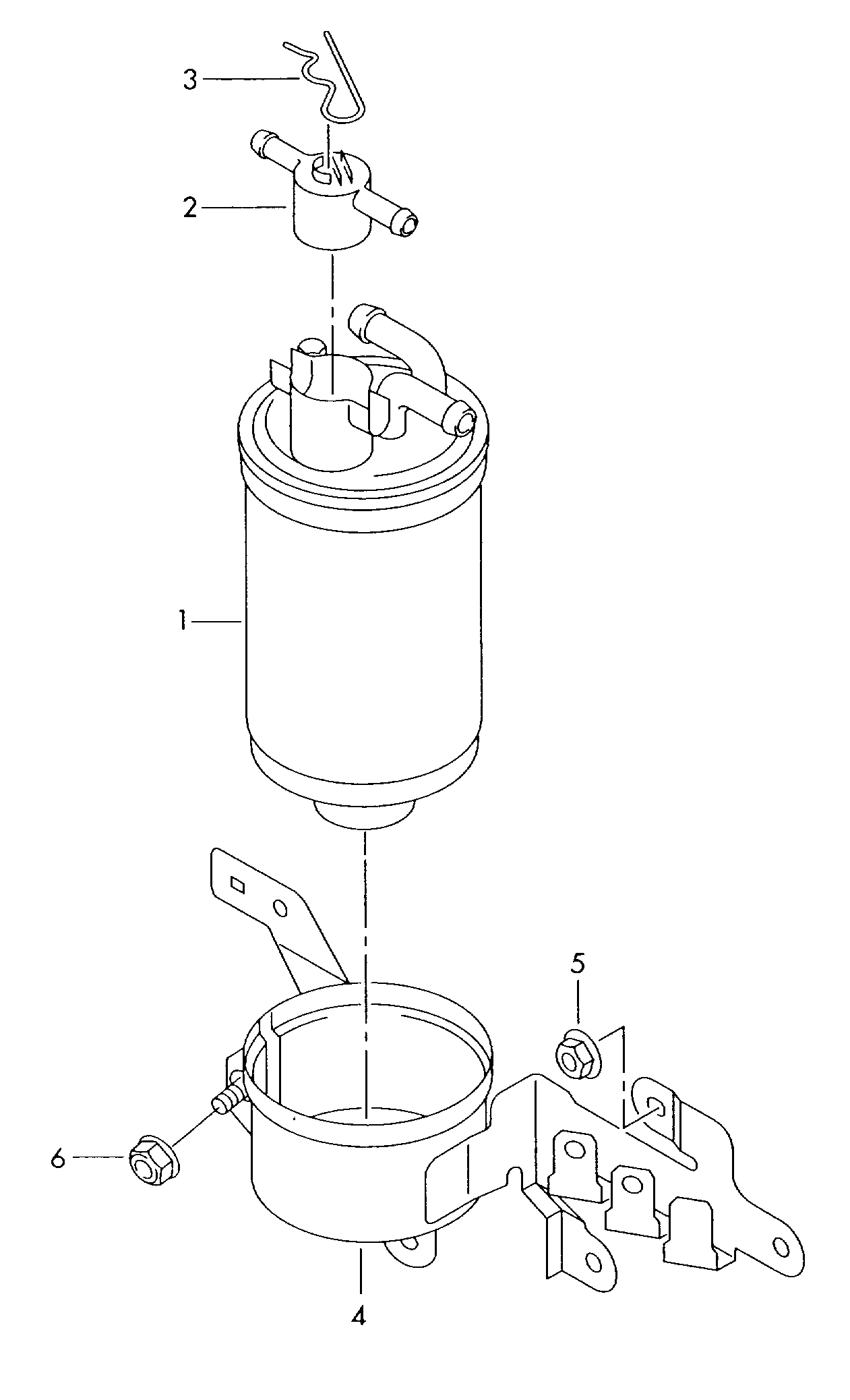 VAG 057 127 435 D - Filtro combustible parts5.com