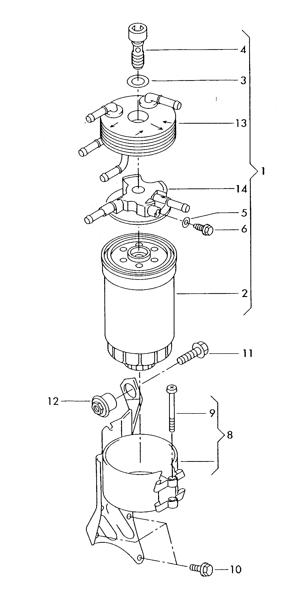 Seat 8D0 127 435 - Filtru combustibil parts5.com