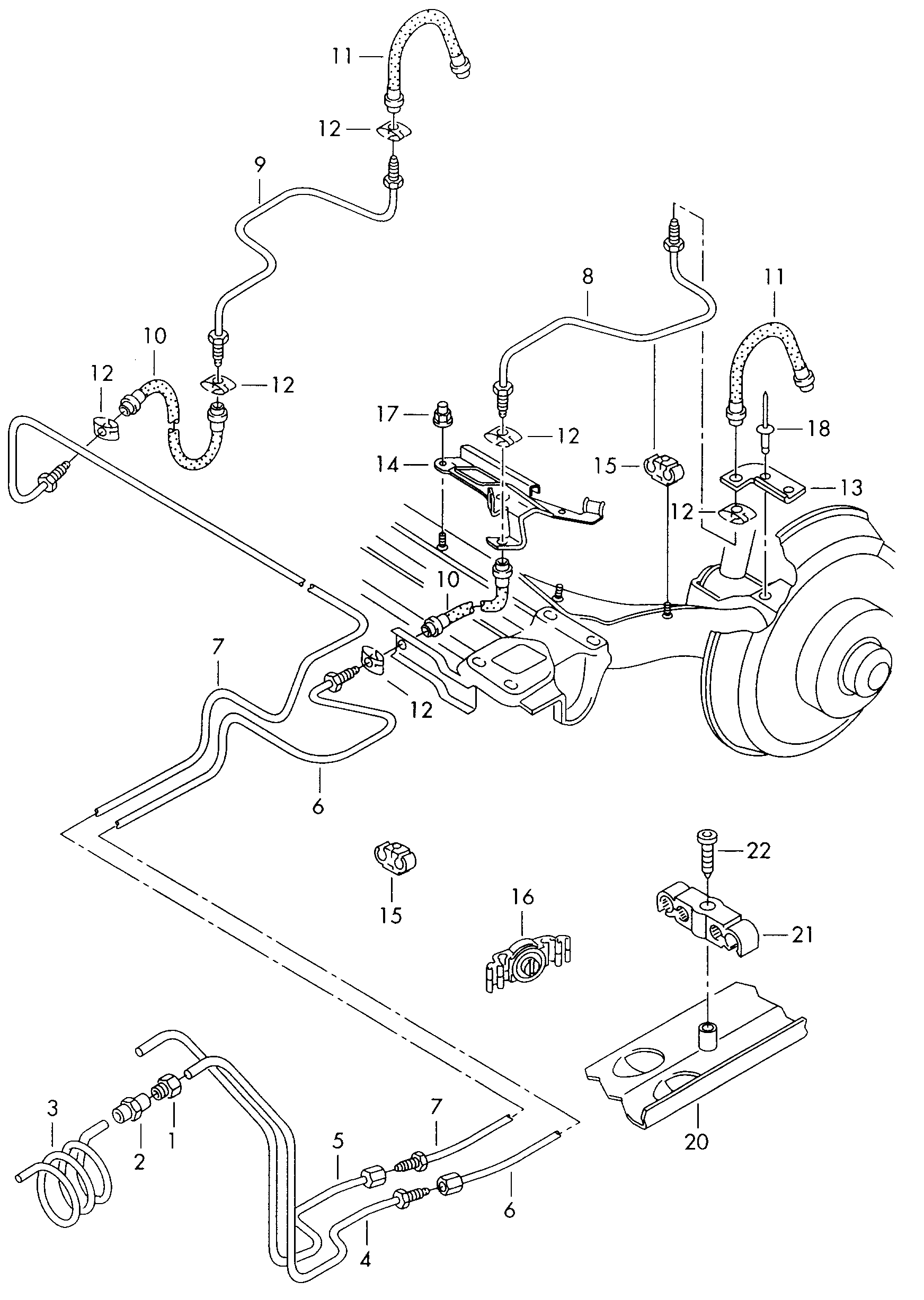 Skoda 8D0 611 775 E - Przewód hamulcowy elastyczny parts5.com