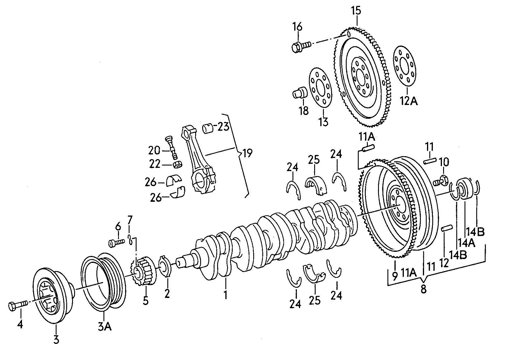 AUDI 074 105 251 AC - Remenica, koljenasto vratilo parts5.com