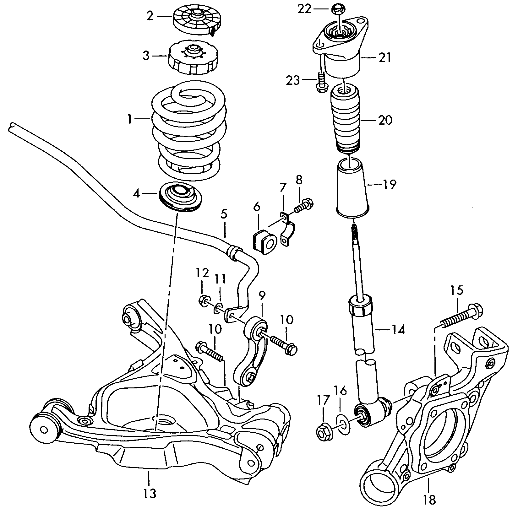 AUDI 4F0505465Q - Šipka / spona, stabilizator parts5.com