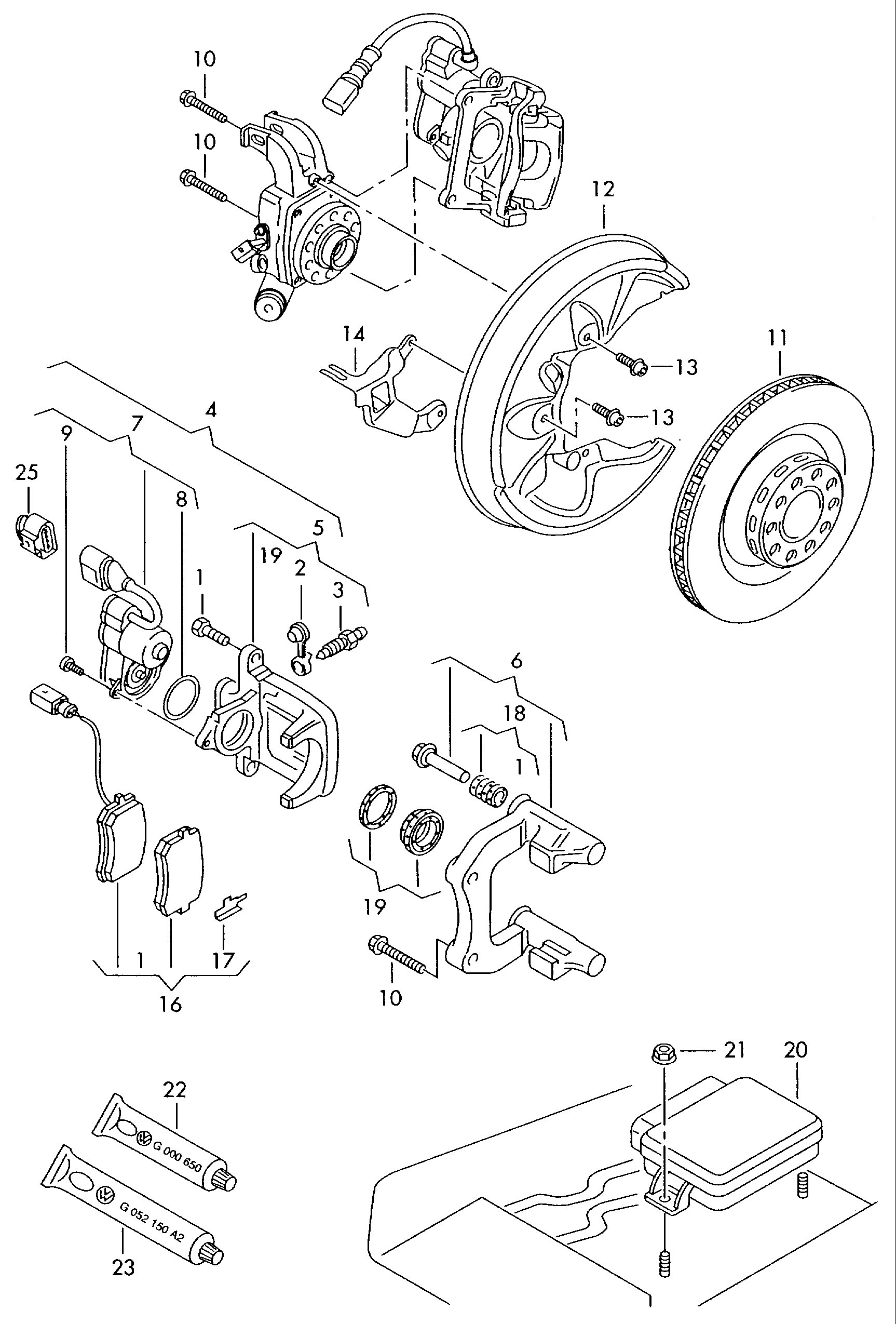 AUDI 4F0 698 451 D - Komplet pločica, disk-kočnica parts5.com