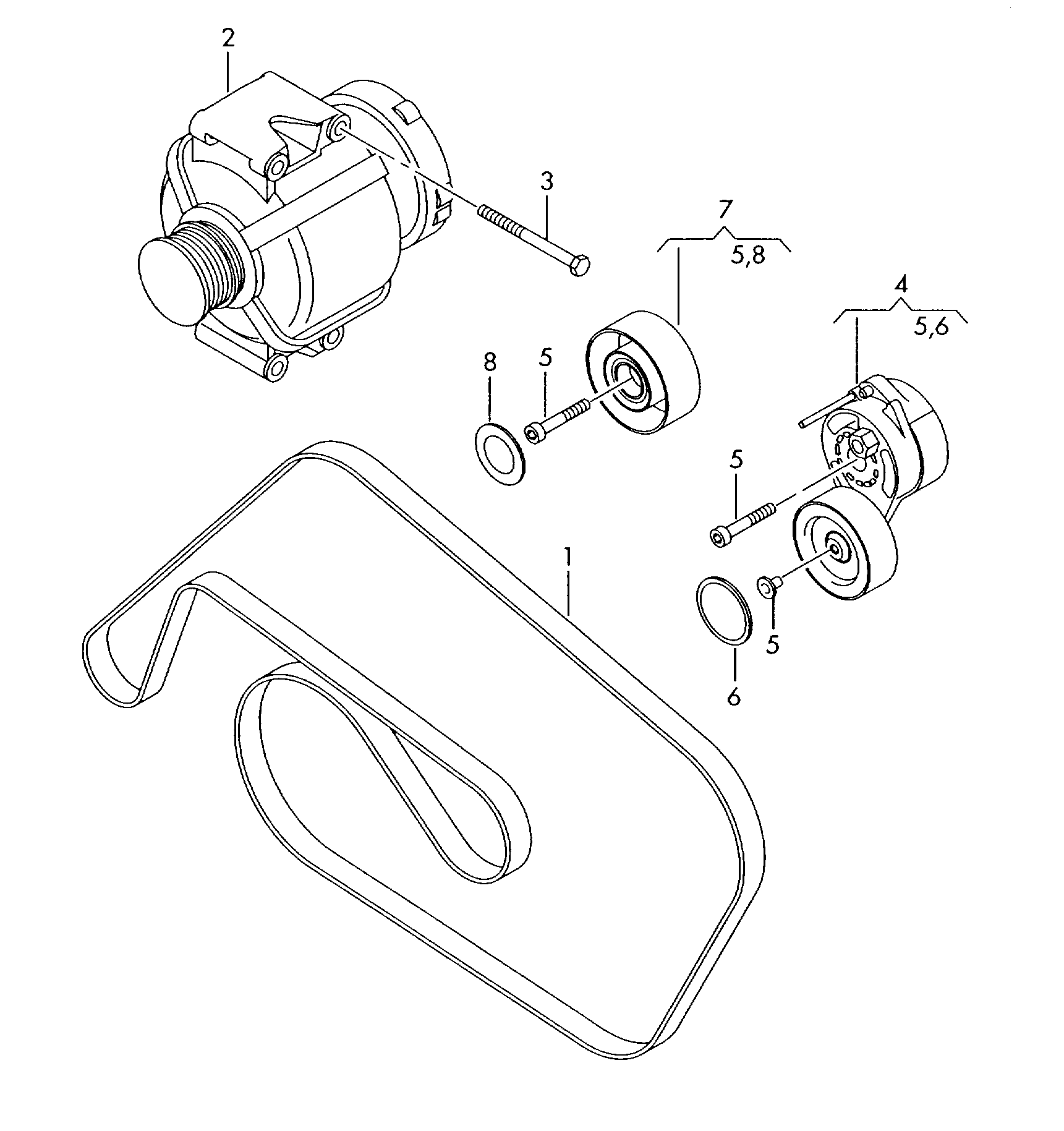 AUDI 06E 903 137 J - Pasek klinowy wielorowkowy parts5.com