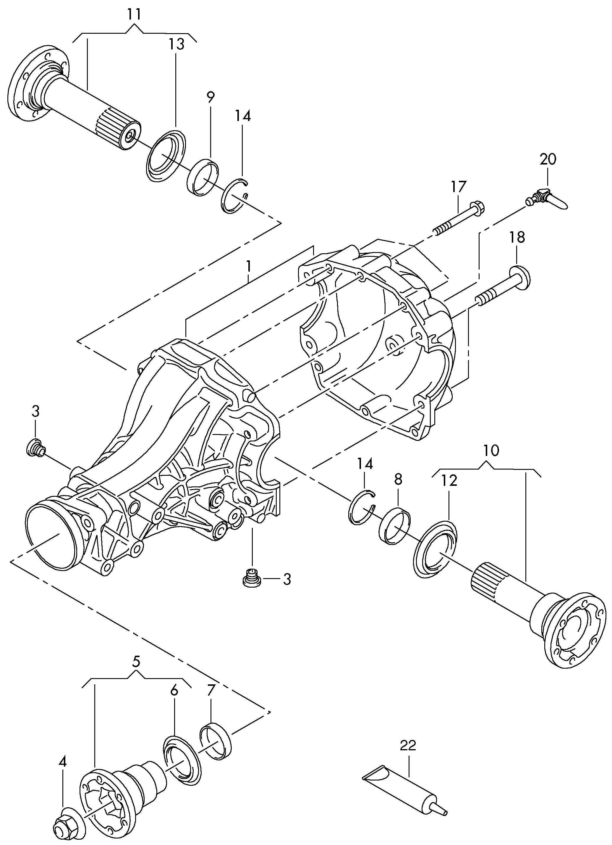 VAG N  0122922 - Komplet ležaja kotača parts5.com