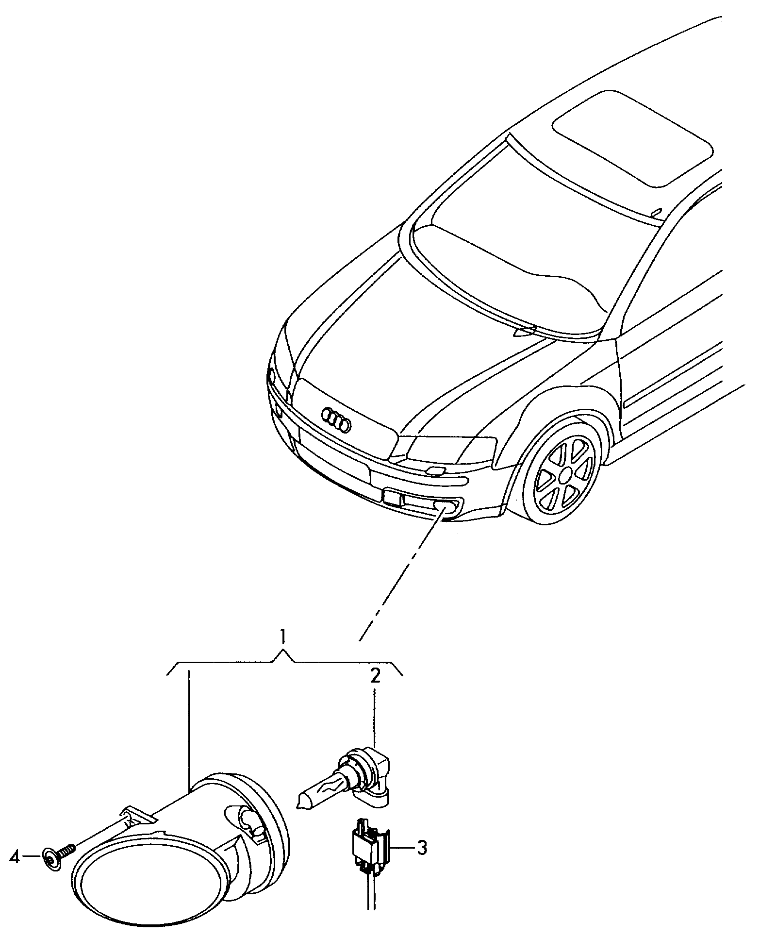 AUDI 8E0 941 699E - Fog Light parts5.com