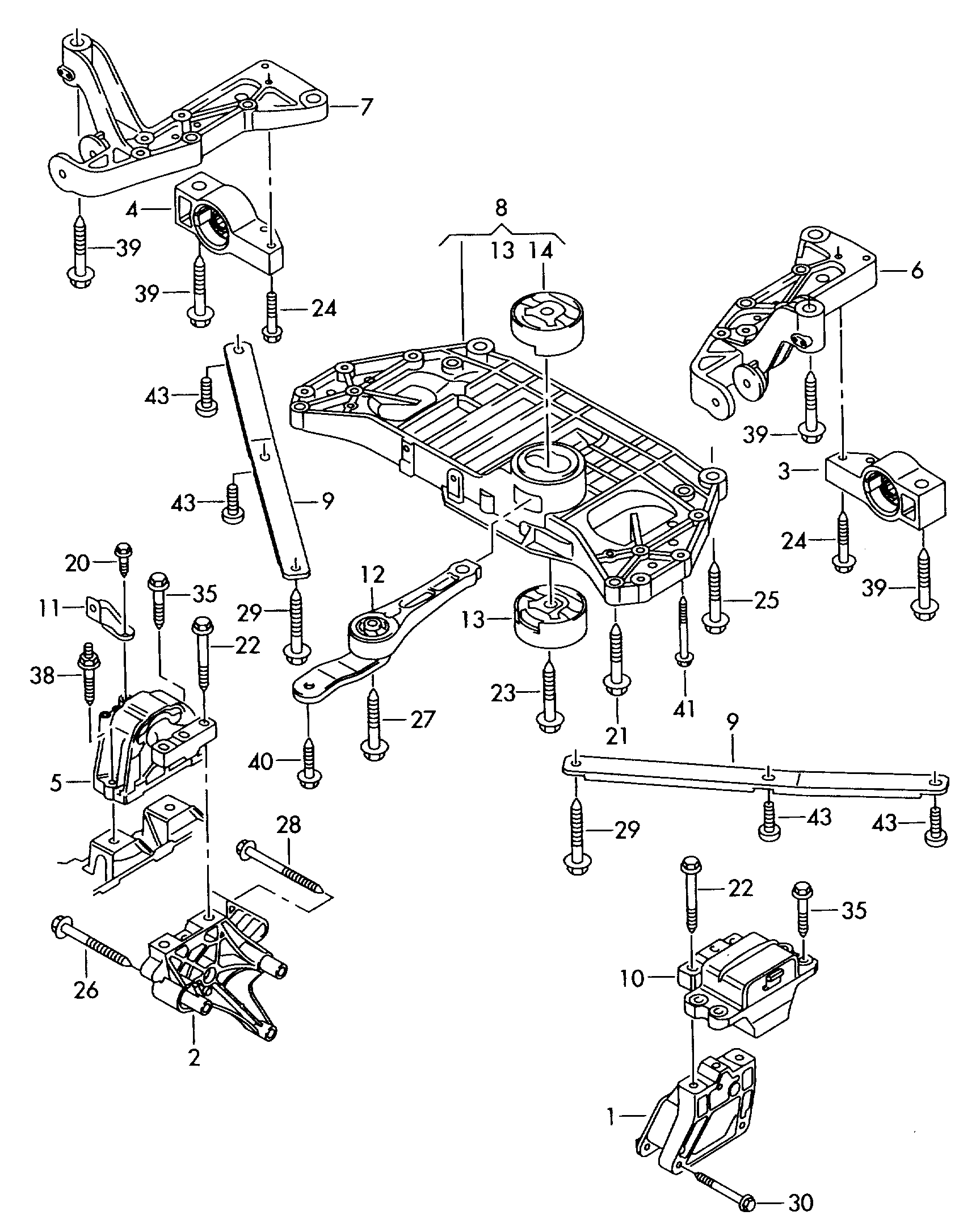 AUDI 1K0 199 232 J - Soporte, motor parts5.com