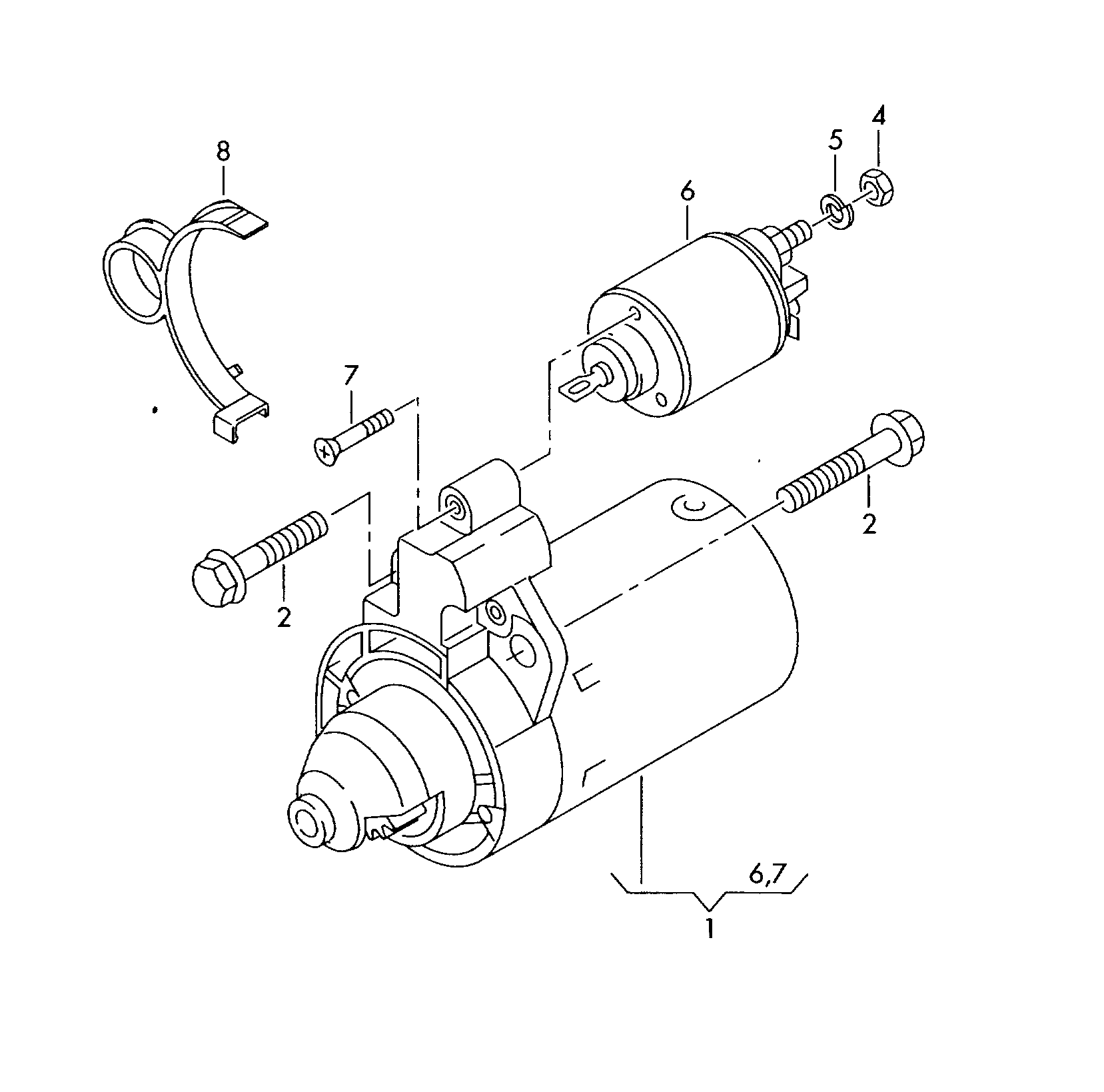 VAG 02Z911024A - Starter parts5.com