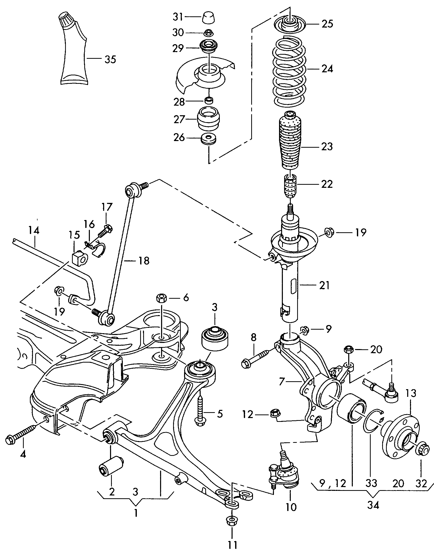 Seat 1J0 407 181 - Suspension, bras de liaison parts5.com