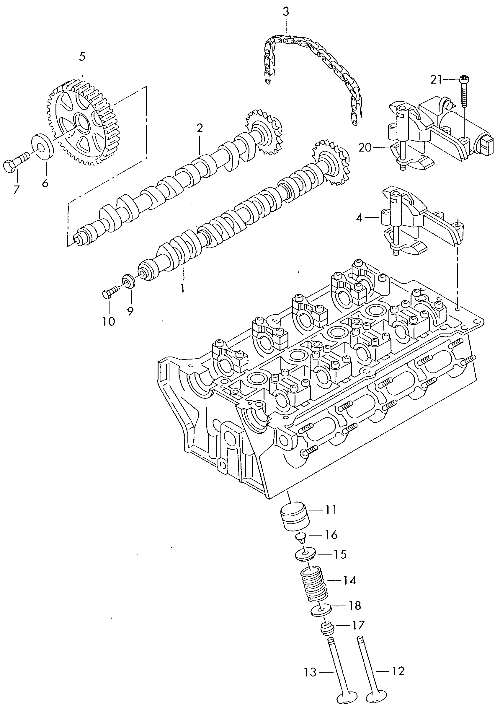 AUDI 058 109 088 E - Przestawiacz wałka rozrządu parts5.com