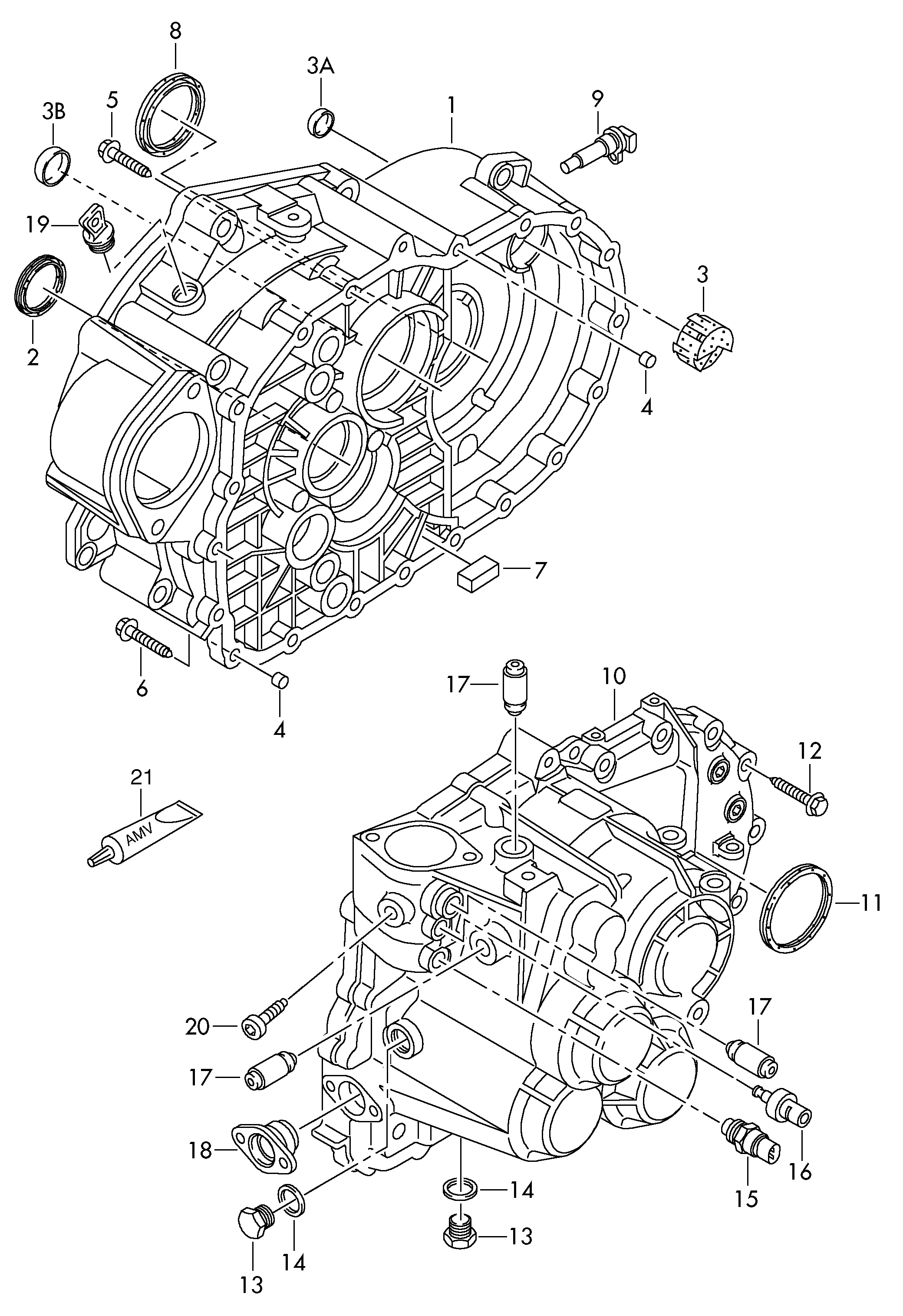 AUDI 02M311113 - Simering, arbore cotit parts5.com