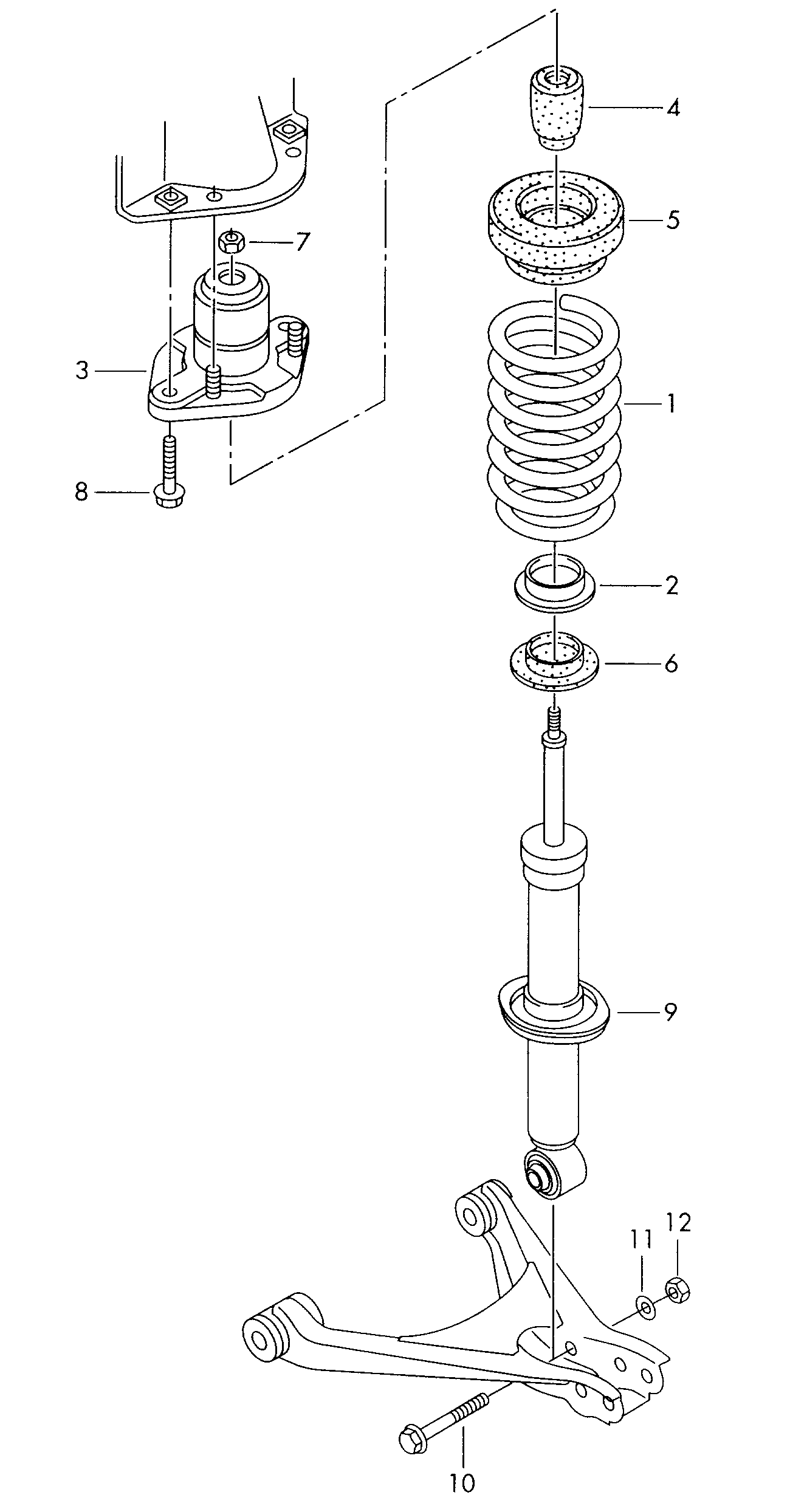 VAG 3B5513031D - Iskunvaimennin parts5.com