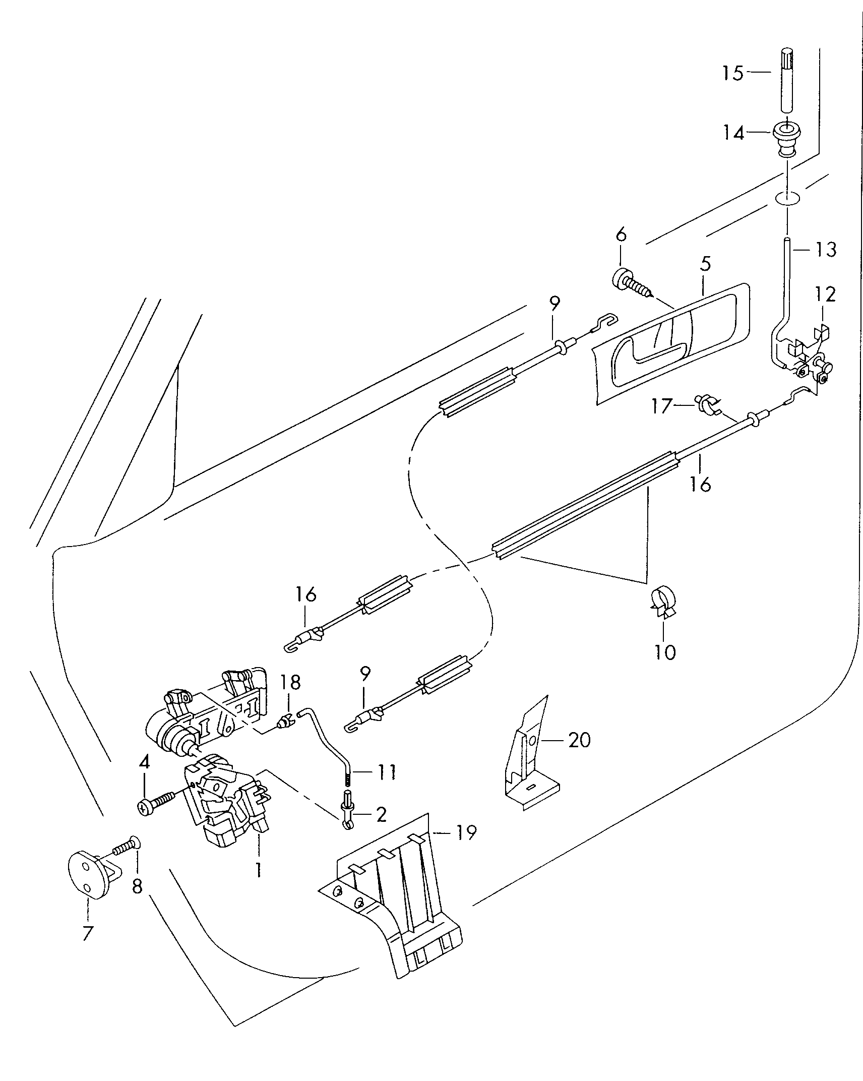 VAG 4B0 839 015G - Замок двери parts5.com