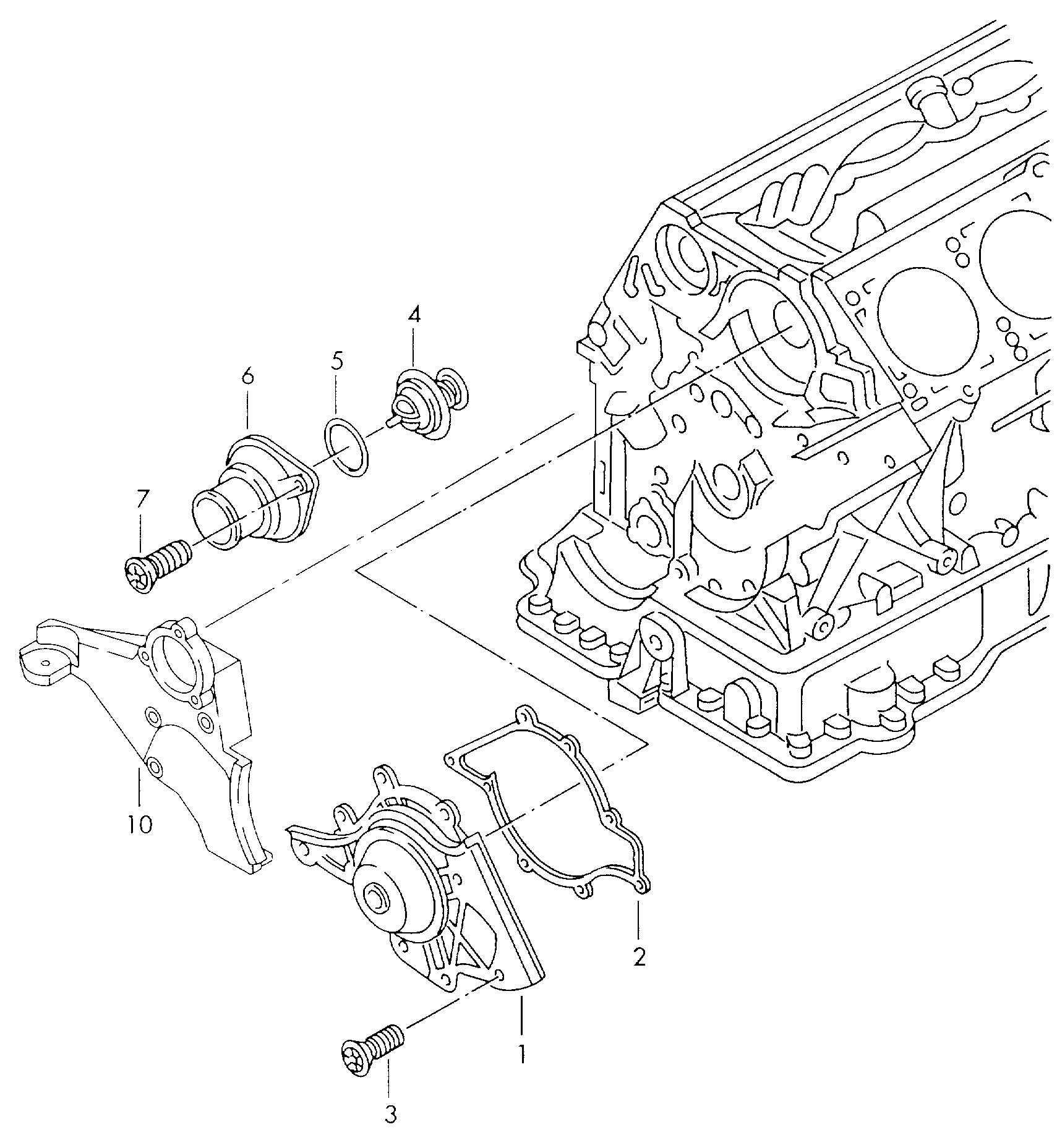 Seat 077 121 113 B - Thermostat, coolant parts5.com