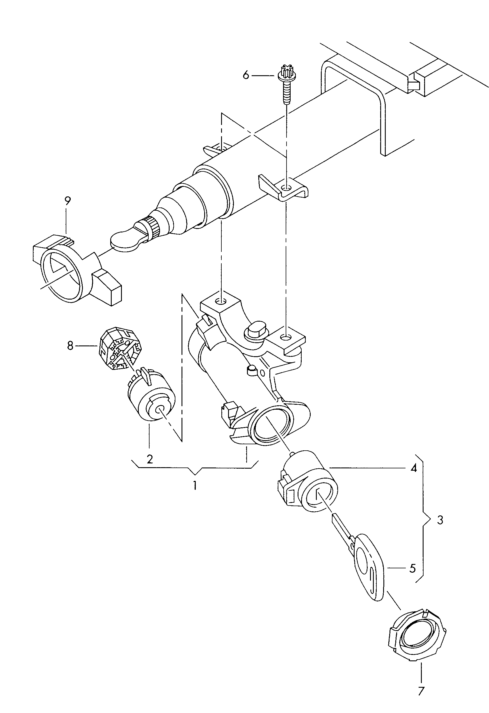 VW 4A0 905 849 B - Ignition / Starter Switch parts5.com