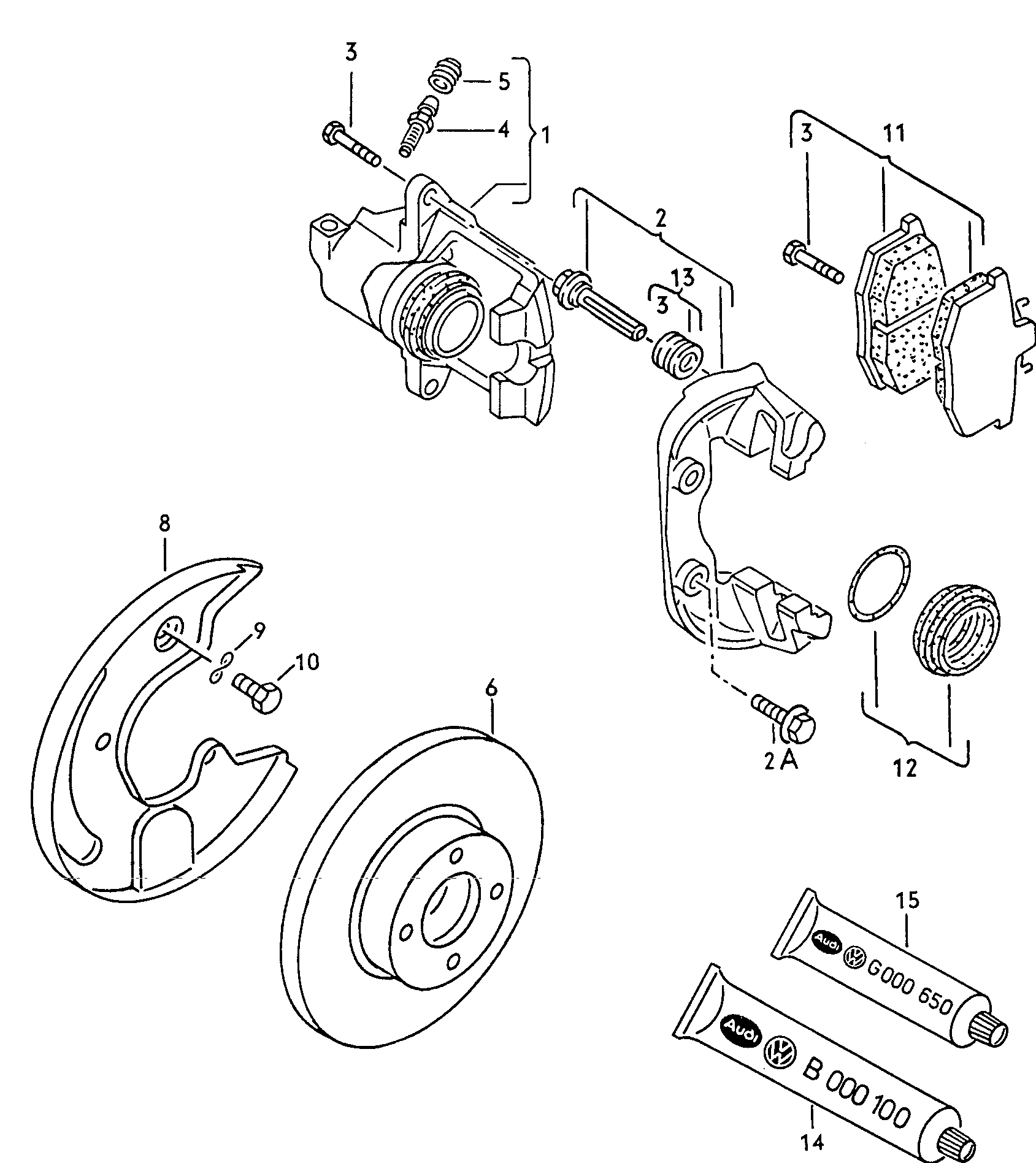 AUDI 357 615 124 AX - Pinza de freno parts5.com