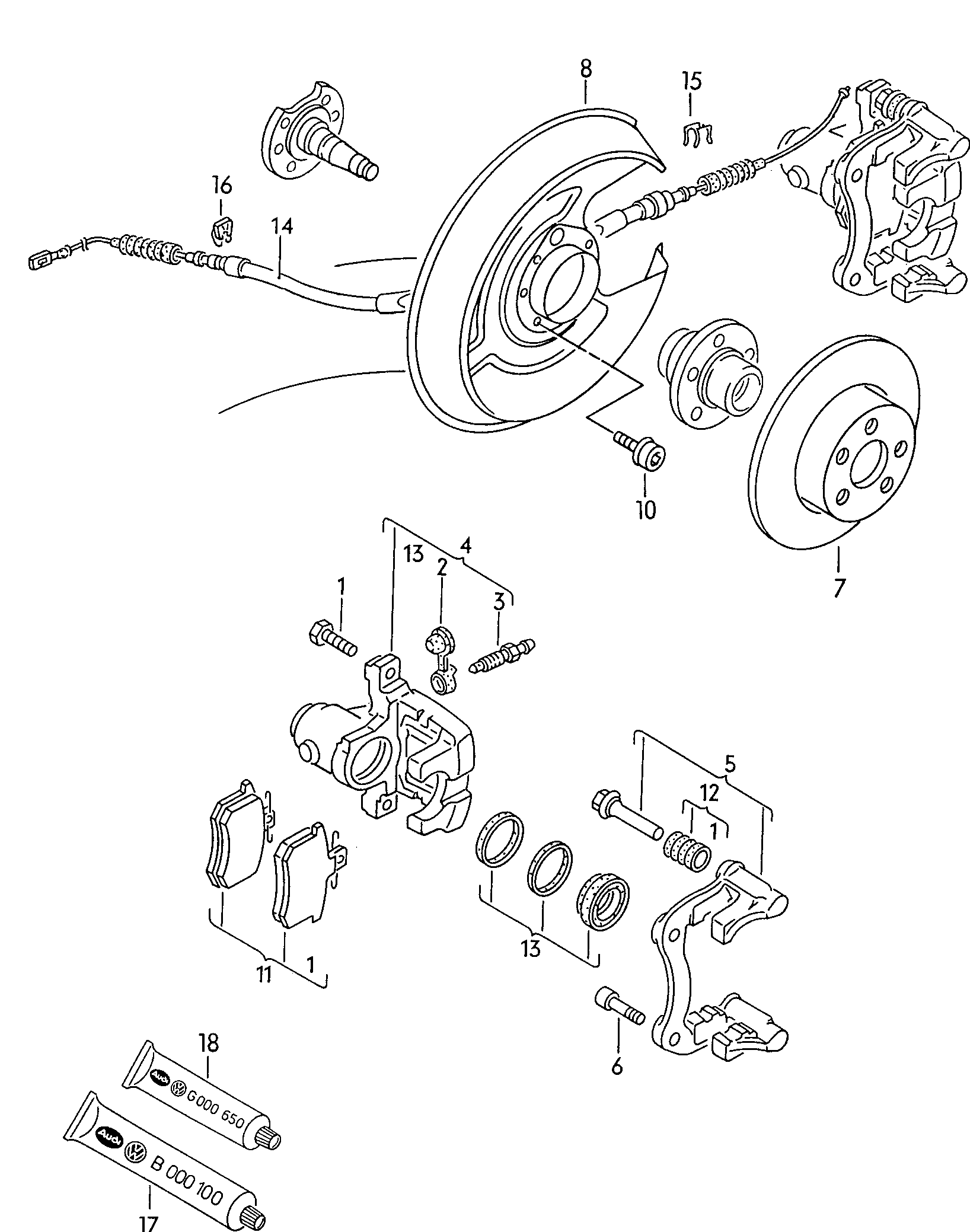 AUDI 443 698 451 C - Kit de plaquettes de frein, frein à disque parts5.com