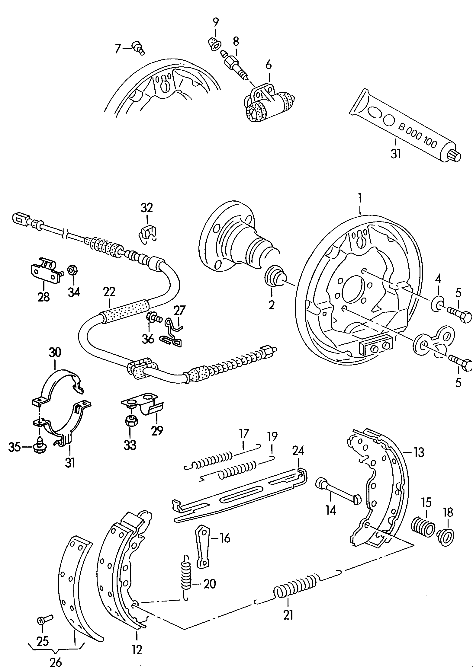 Skoda 8A0609527B - Zavorna celjust parts5.com