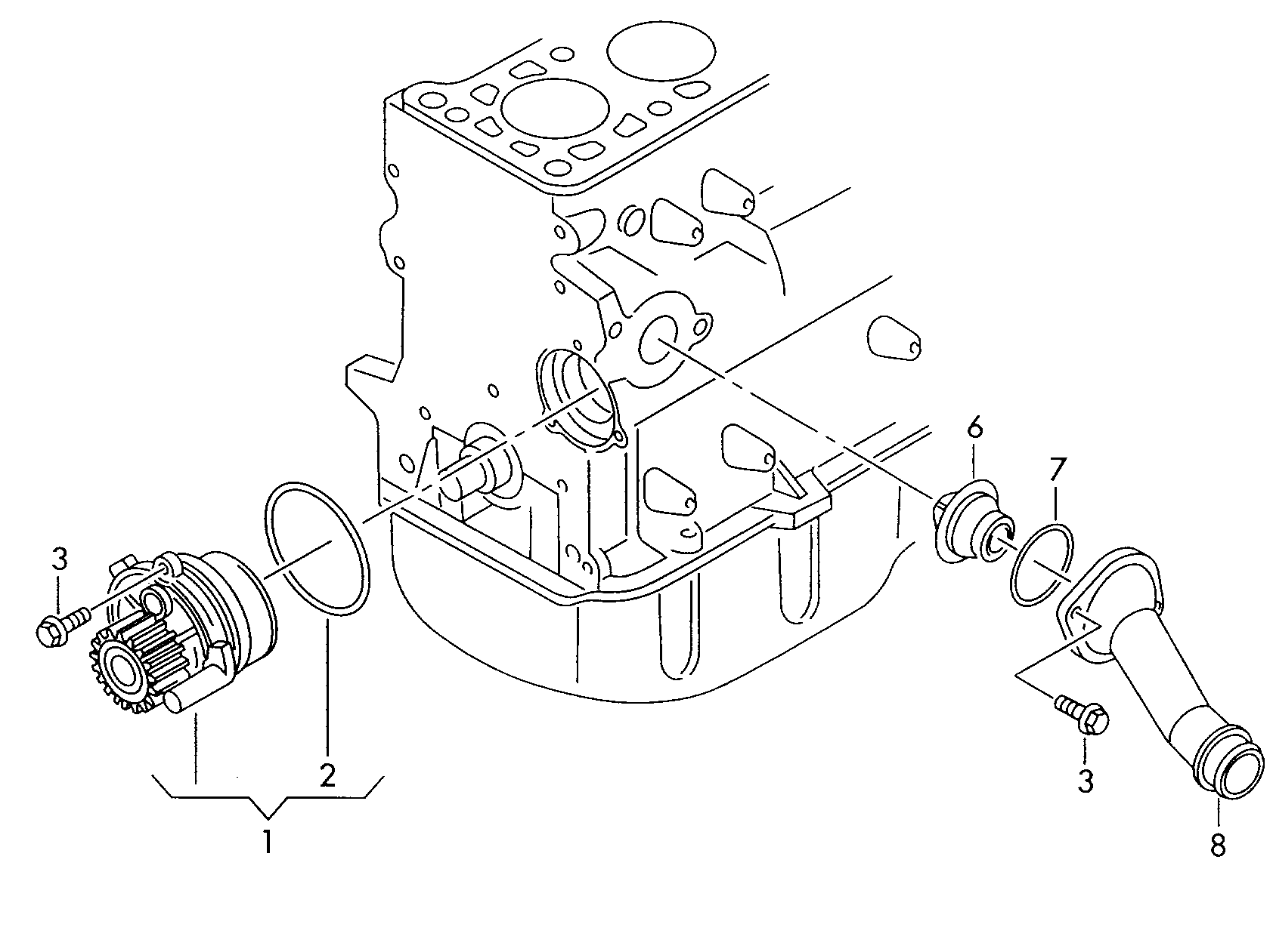 Skoda 06B 121 011 E - Wasserpumpe parts5.com